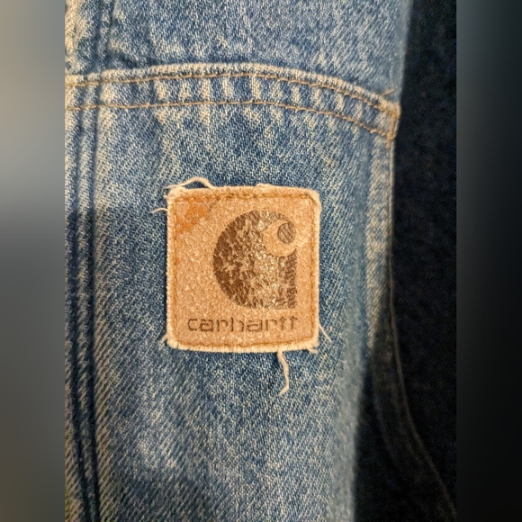 Vintage Carhartt J08D ST denim blanket lined hooded jacket - Picture 12 of 15